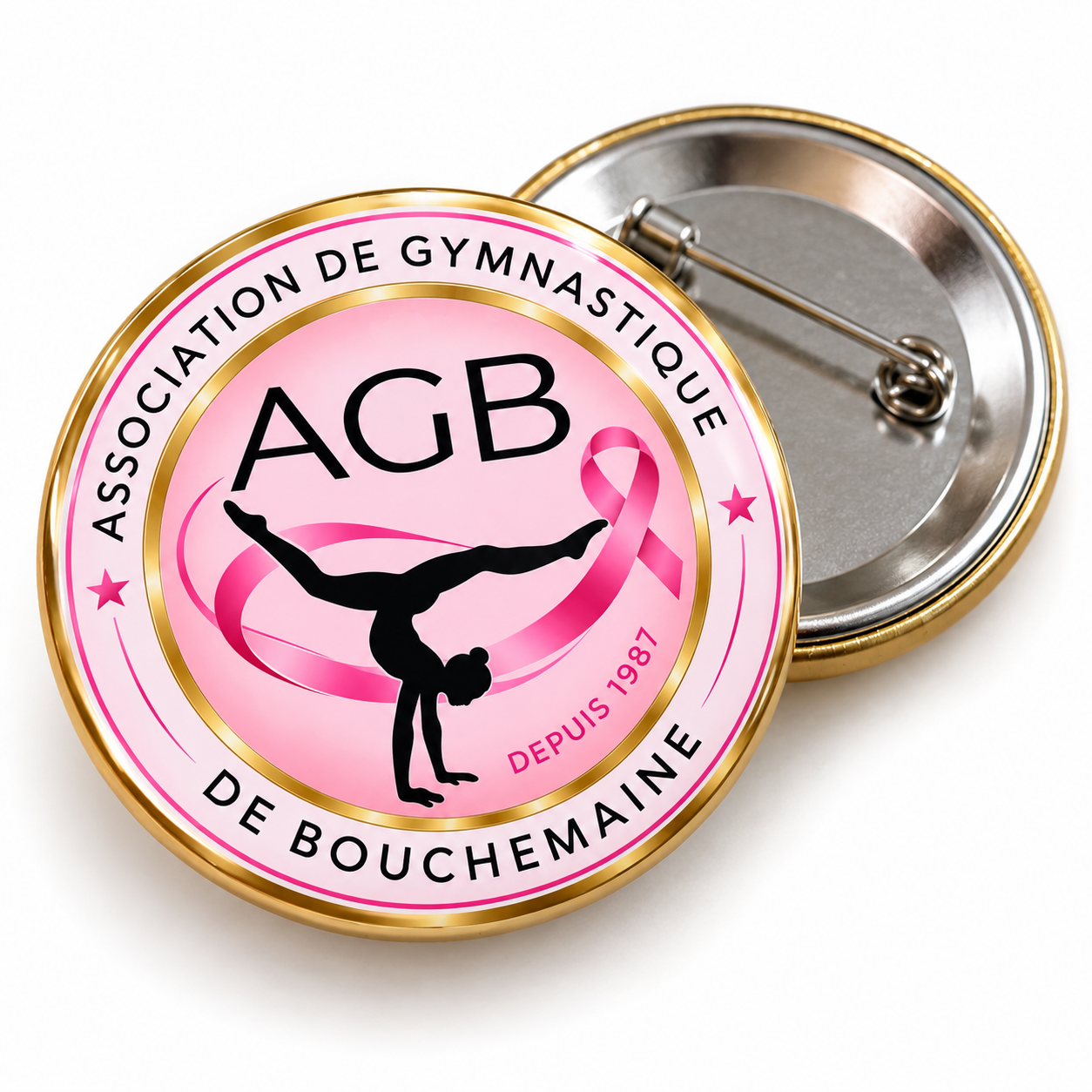Badge Octobre Rose de l'AGB